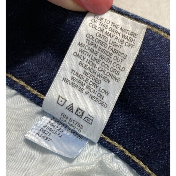 M Jeans Maurices Womens Size M-Reg 28" W Dark Wash Denim Stretch Skinny Mid Rise - Picture 5 of 12